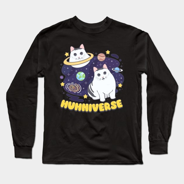 Huhniverse Long Sleeve T-Shirt by The Official Huh Cat Store